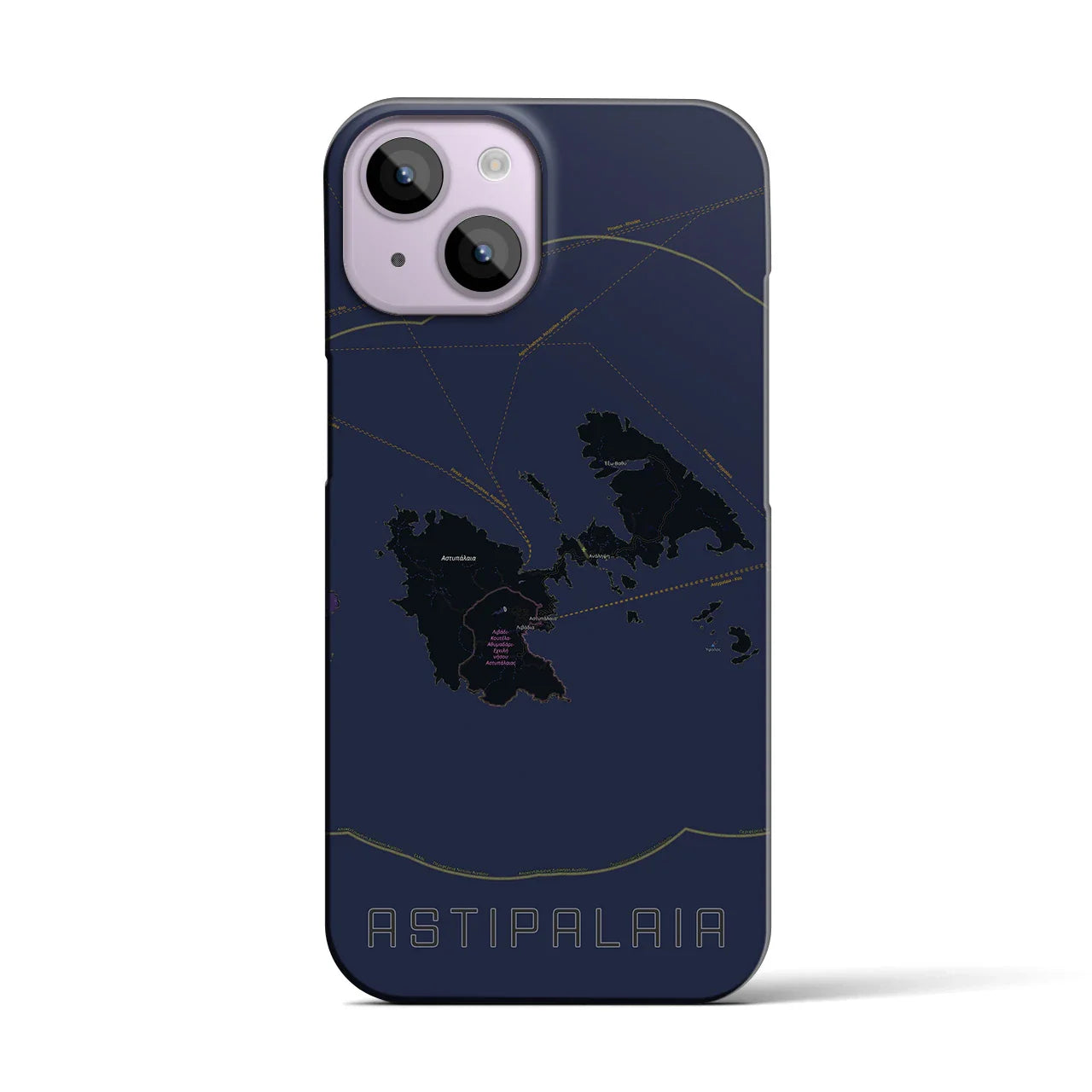 【アスティパレア(ギリシャ)】地図柄iPhoneケース(バックカバータイプ)