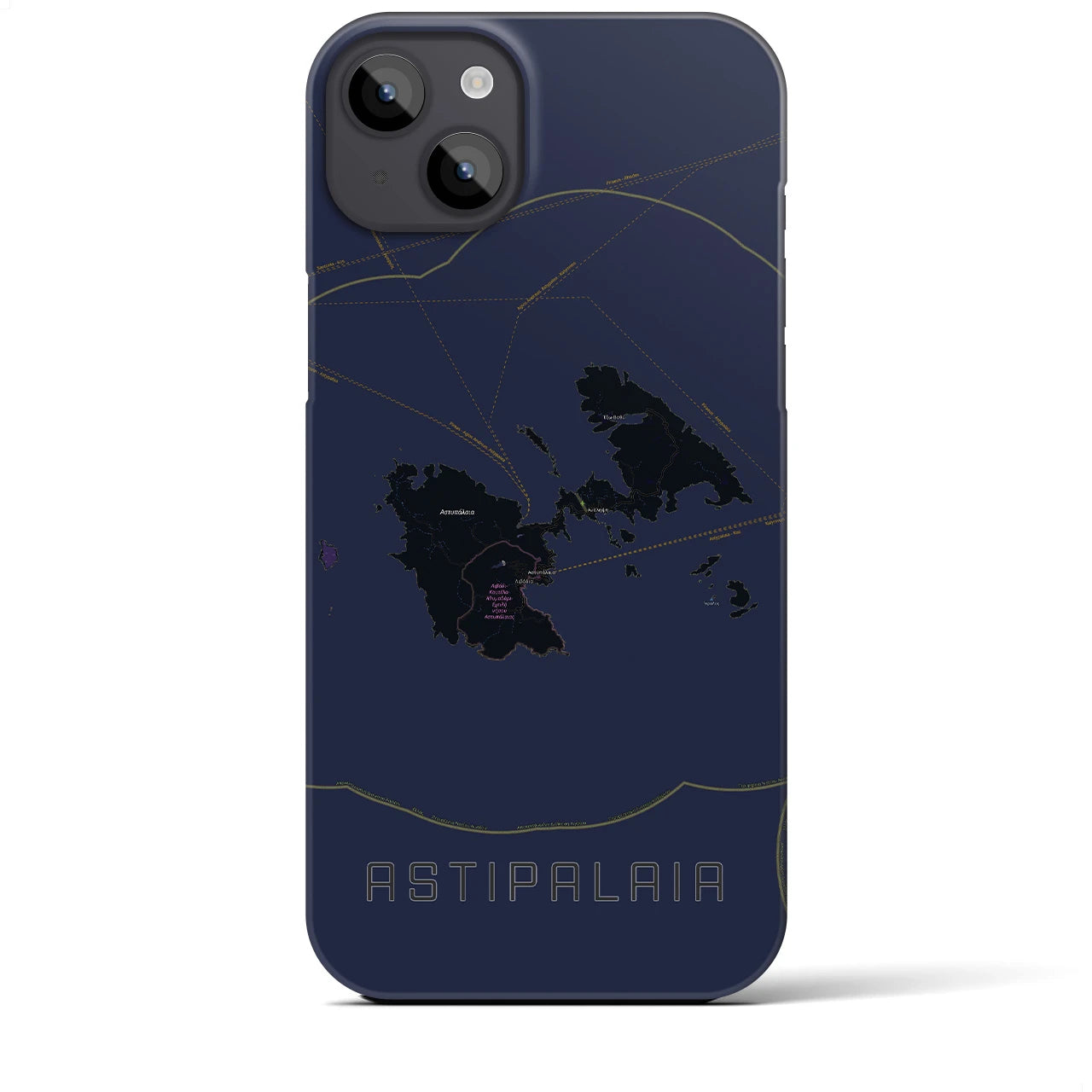 【アスティパレア(ギリシャ)】地図柄iPhoneケース(バックカバータイプ)