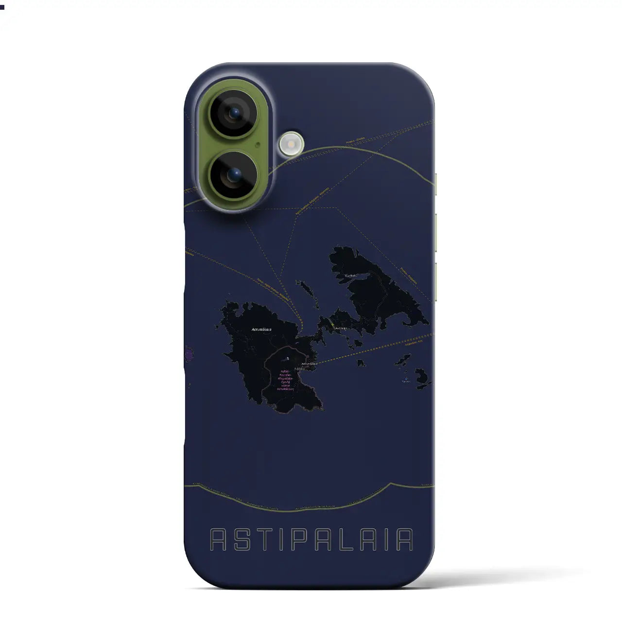 【アスティパレア(ギリシャ)】地図柄iPhoneケース(バックカバータイプ)