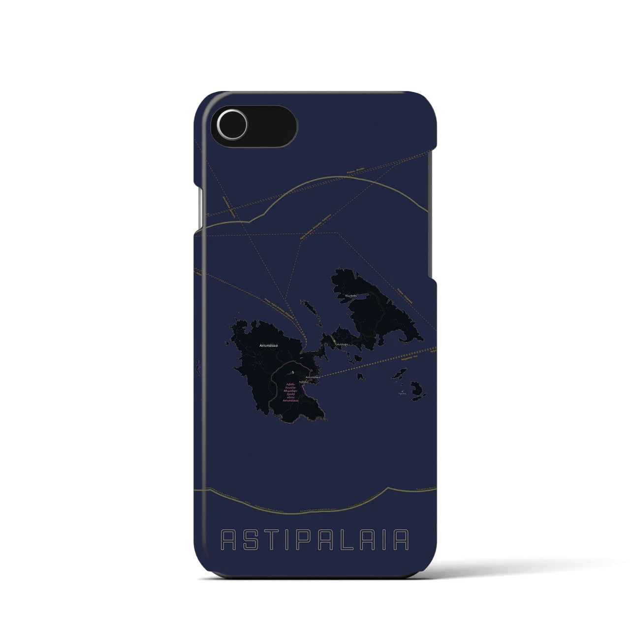 【アスティパレア(ギリシャ)】地図柄iPhoneケース(バックカバータイプ)