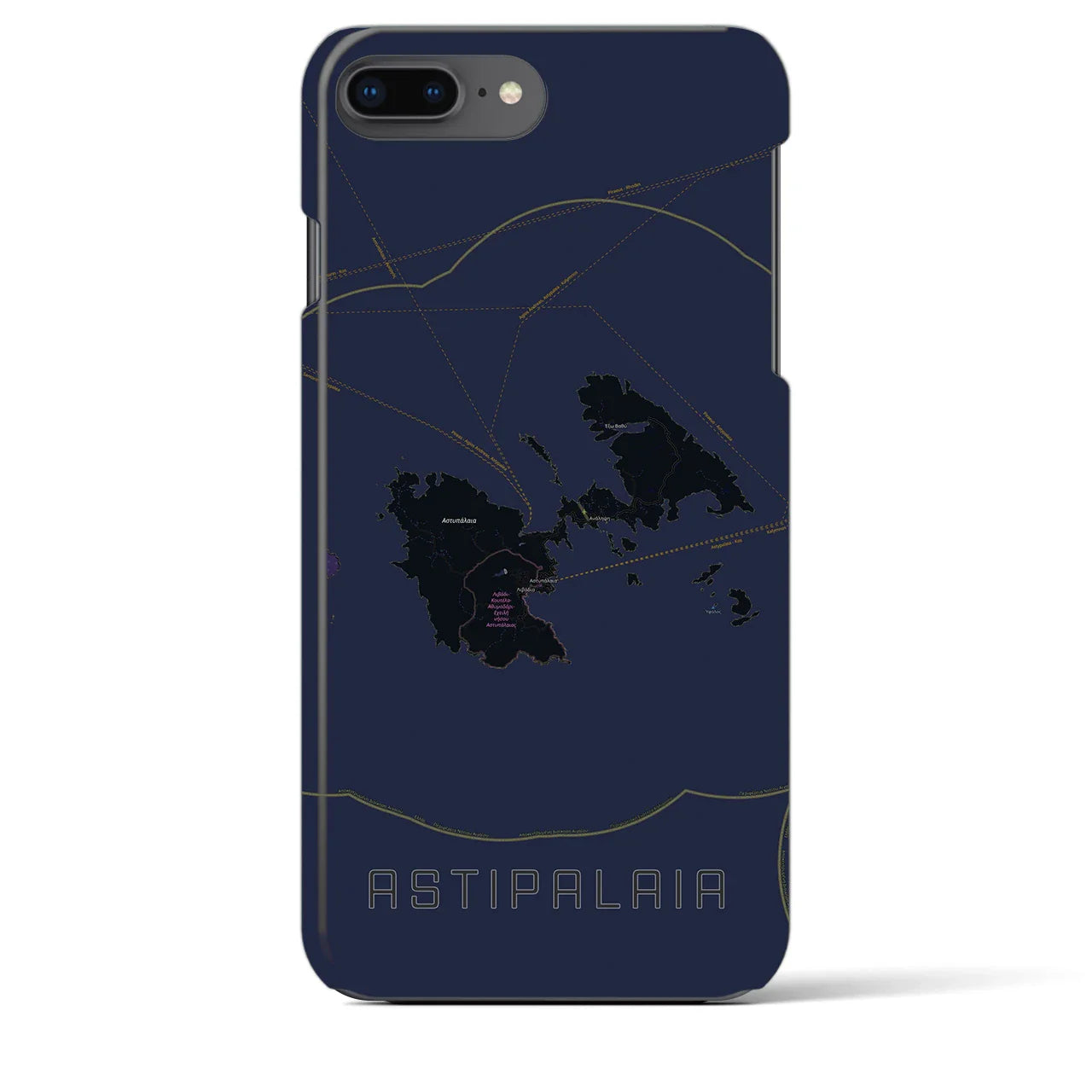 【アスティパレア(ギリシャ)】地図柄iPhoneケース(バックカバータイプ)