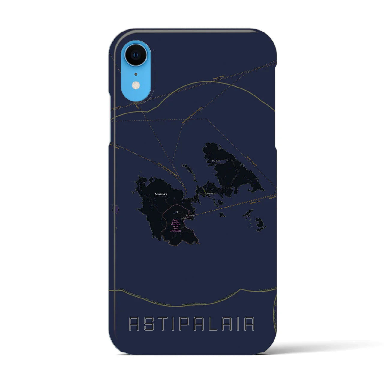 【アスティパレア(ギリシャ)】地図柄iPhoneケース(バックカバータイプ)