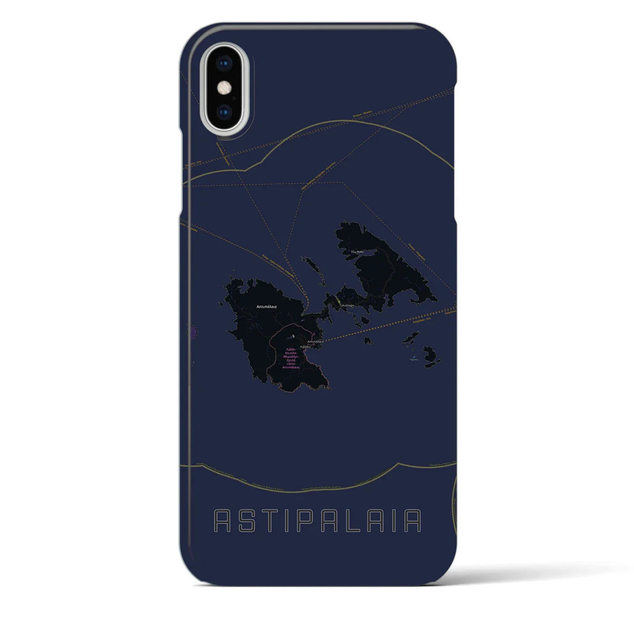 【アスティパレア(ギリシャ)】地図柄iPhoneケース(バックカバータイプ)