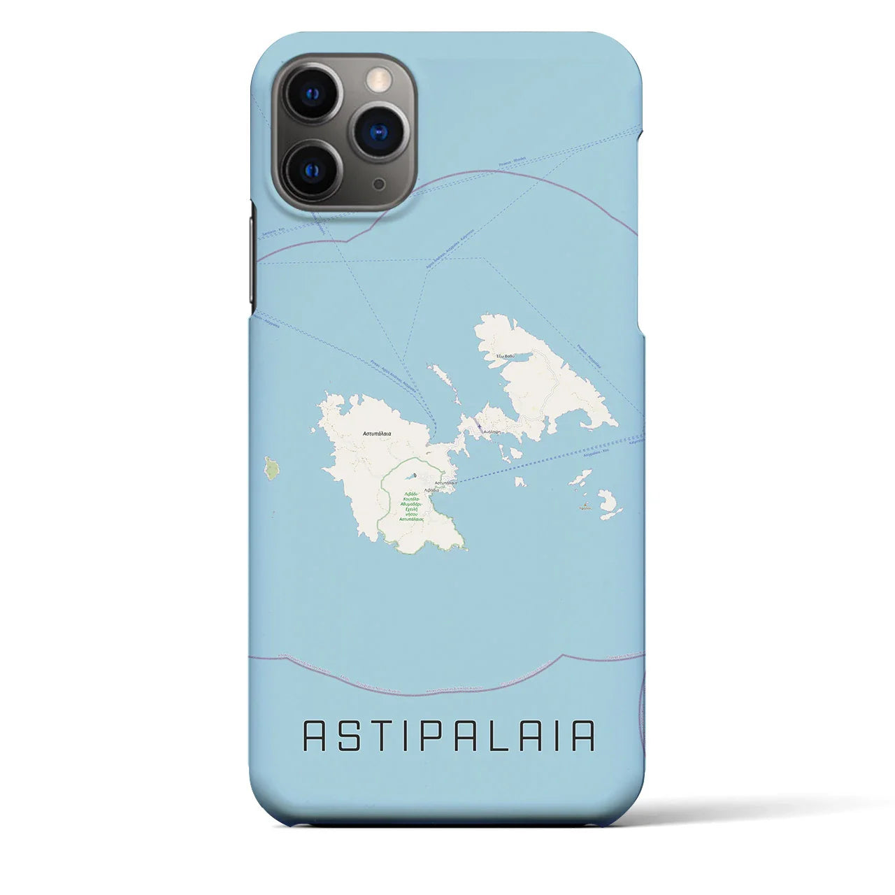 【アスティパレア(ギリシャ)】地図柄iPhoneケース(バックカバータイプ)