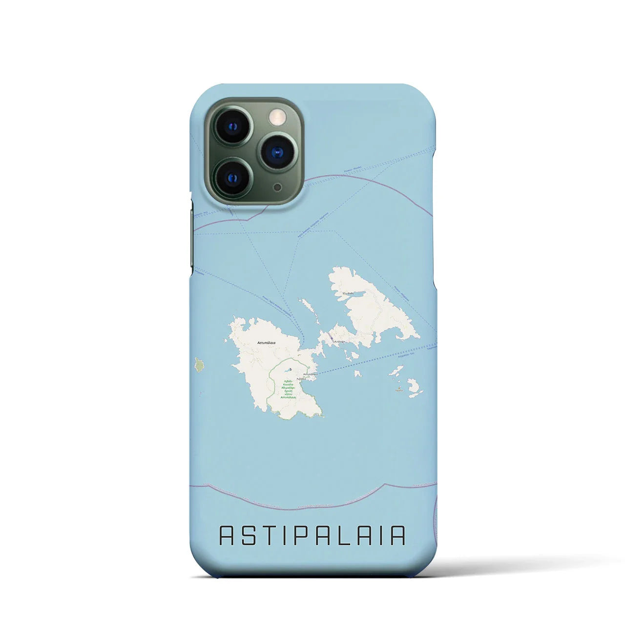 【アスティパレア(ギリシャ)】地図柄iPhoneケース(バックカバータイプ)