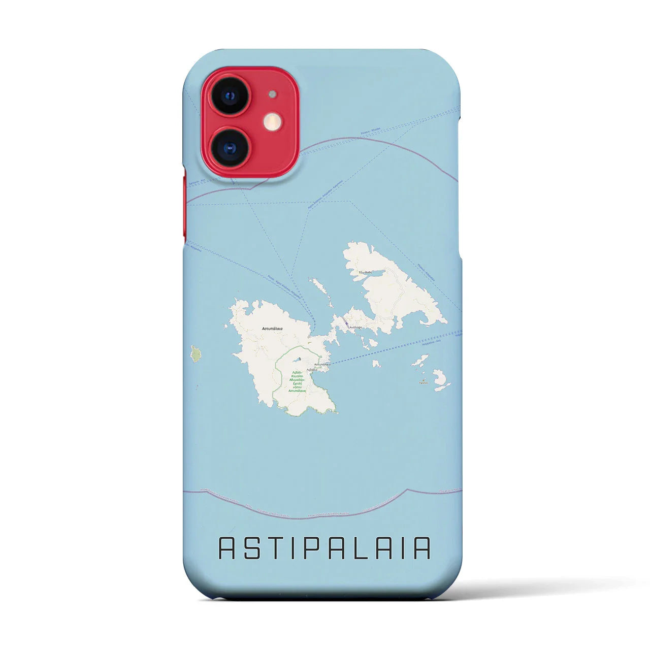 【アスティパレア(ギリシャ)】地図柄iPhoneケース(バックカバータイプ)