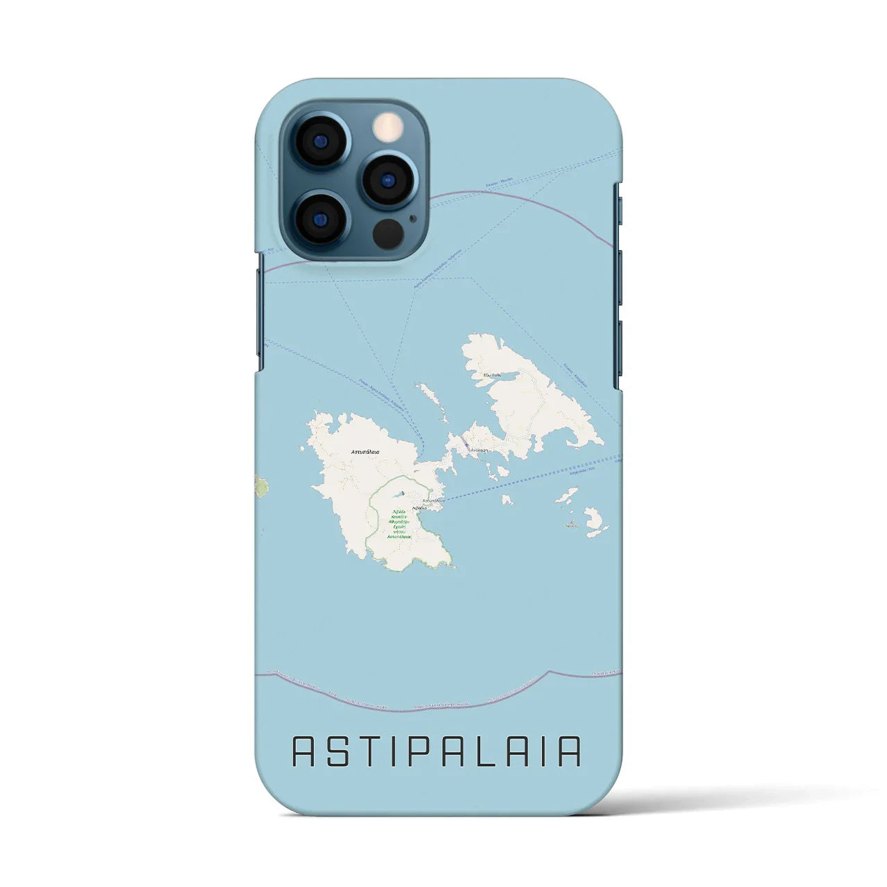 【アスティパレア(ギリシャ)】地図柄iPhoneケース(バックカバータイプ)