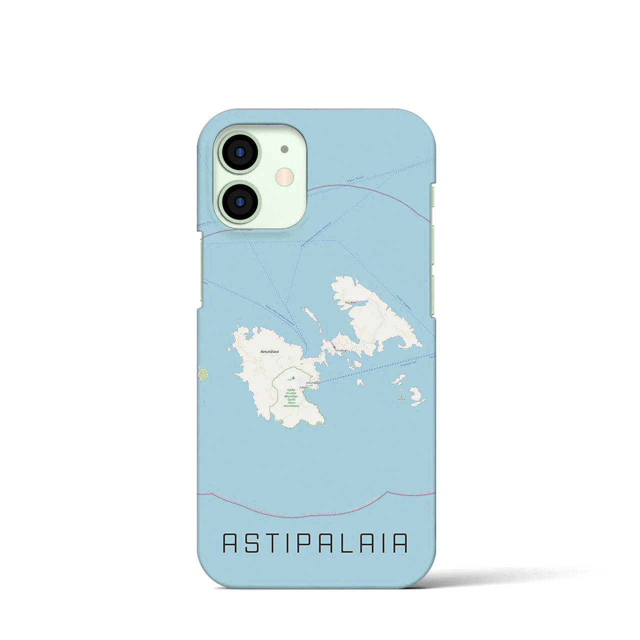 【アスティパレア(ギリシャ)】地図柄iPhoneケース(バックカバータイプ)