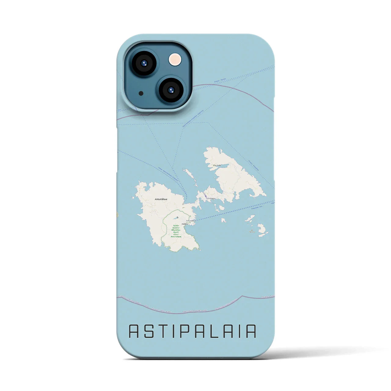 【アスティパレア(ギリシャ)】地図柄iPhoneケース(バックカバータイプ)