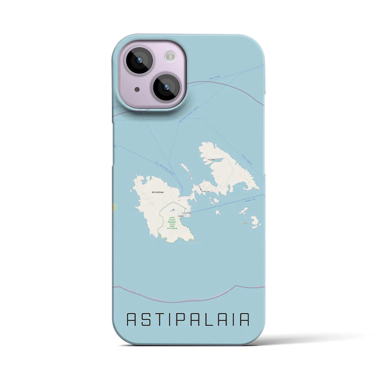 【アスティパレア(ギリシャ)】地図柄iPhoneケース(バックカバータイプ)