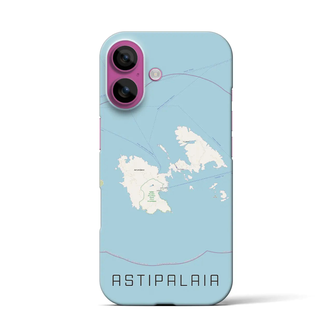 【アスティパレア(ギリシャ)】地図柄iPhoneケース(バックカバータイプ)