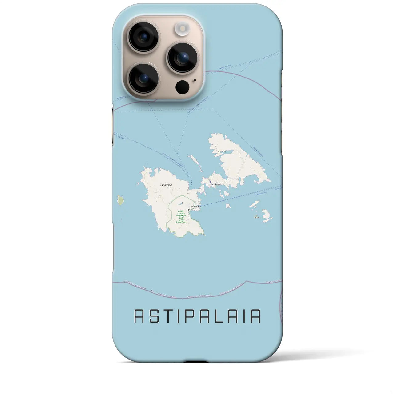 【アスティパレア(ギリシャ)】地図柄iPhoneケース(バックカバータイプ)