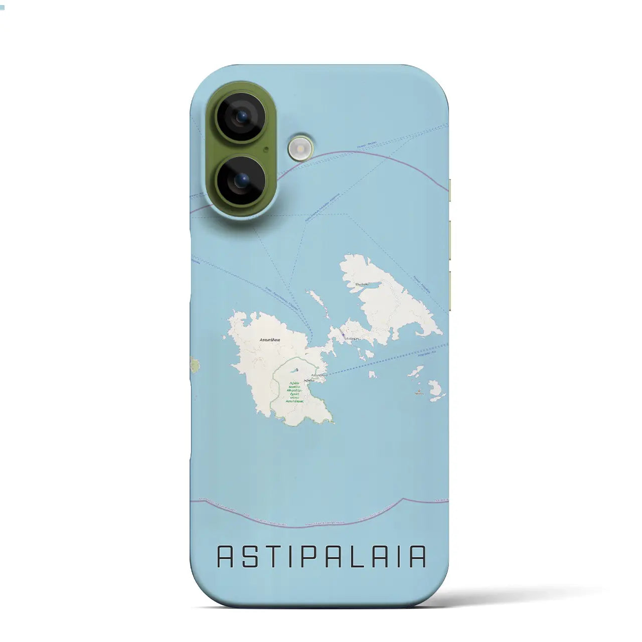 【アスティパレア(ギリシャ)】地図柄iPhoneケース(バックカバータイプ)