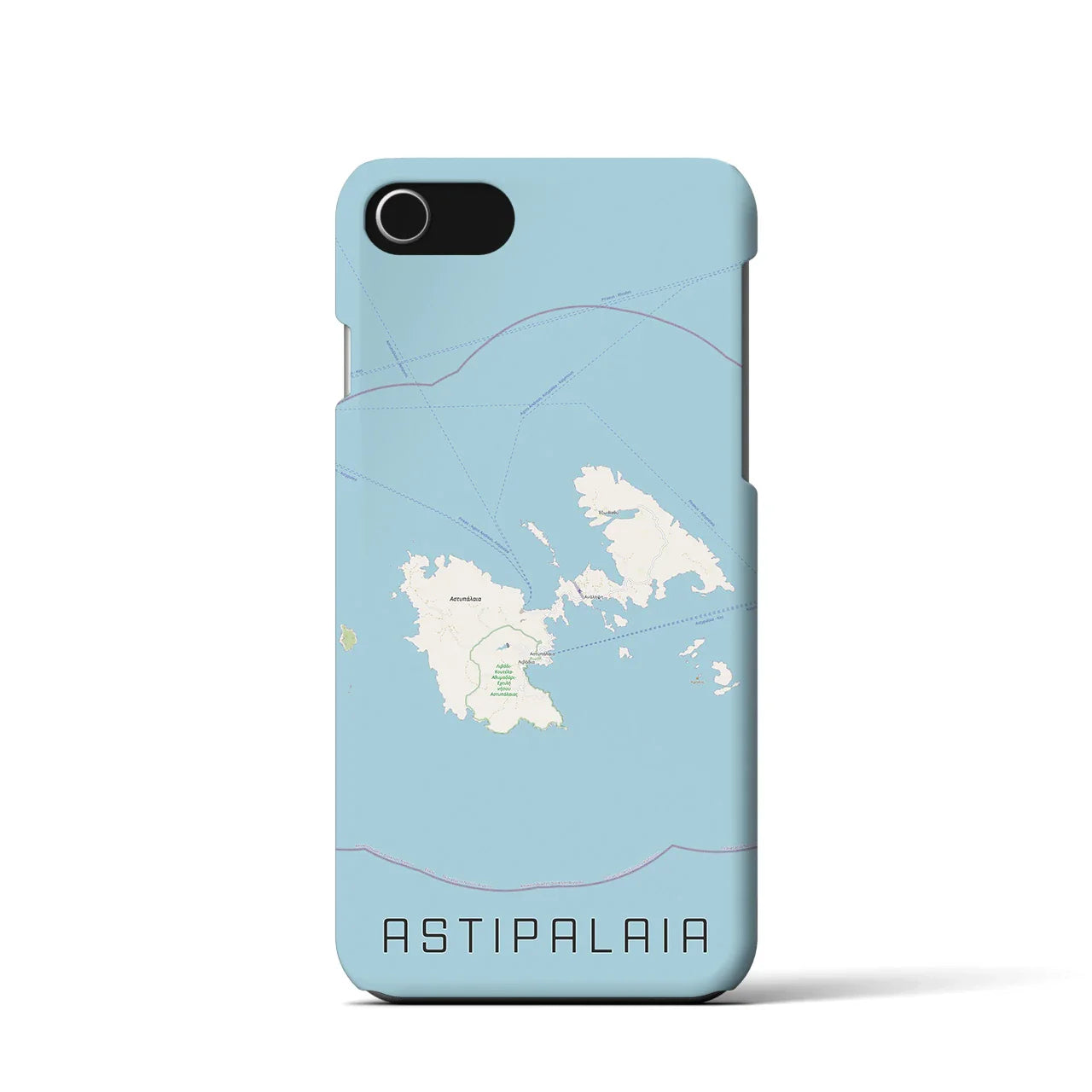 【アスティパレア(ギリシャ)】地図柄iPhoneケース(バックカバータイプ)
