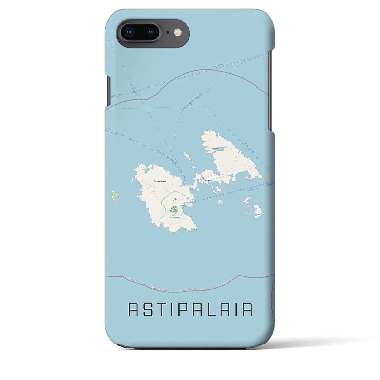 【アスティパレア(ギリシャ)】地図柄iPhoneケース(バックカバータイプ)