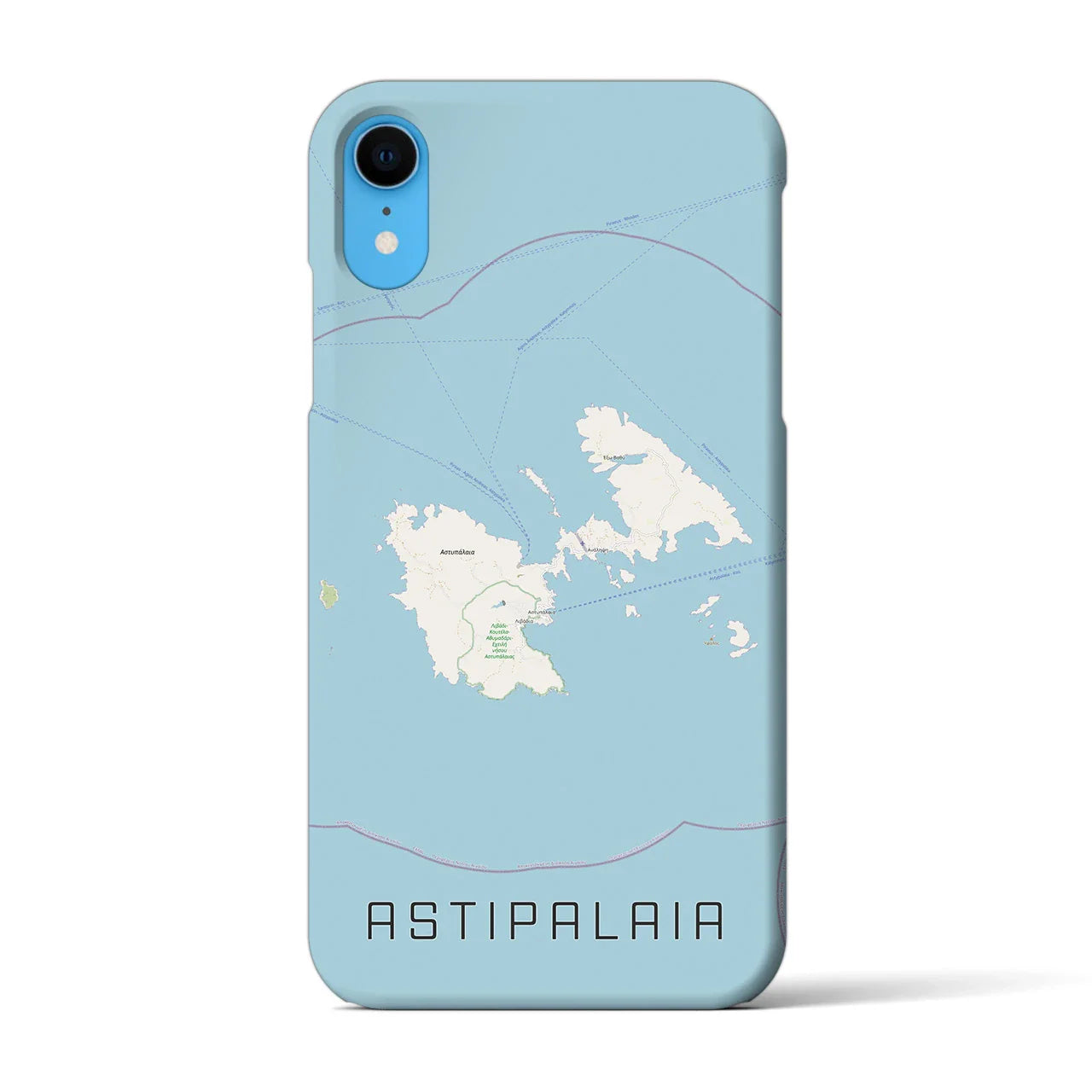 【アスティパレア(ギリシャ)】地図柄iPhoneケース(バックカバータイプ)