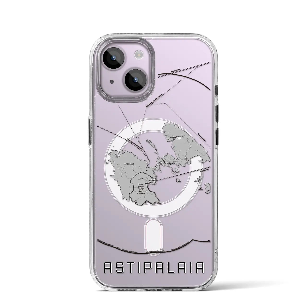 【アスティパレア(ギリシャ)】地図柄iPhoneケース(MagSafeタイプ)