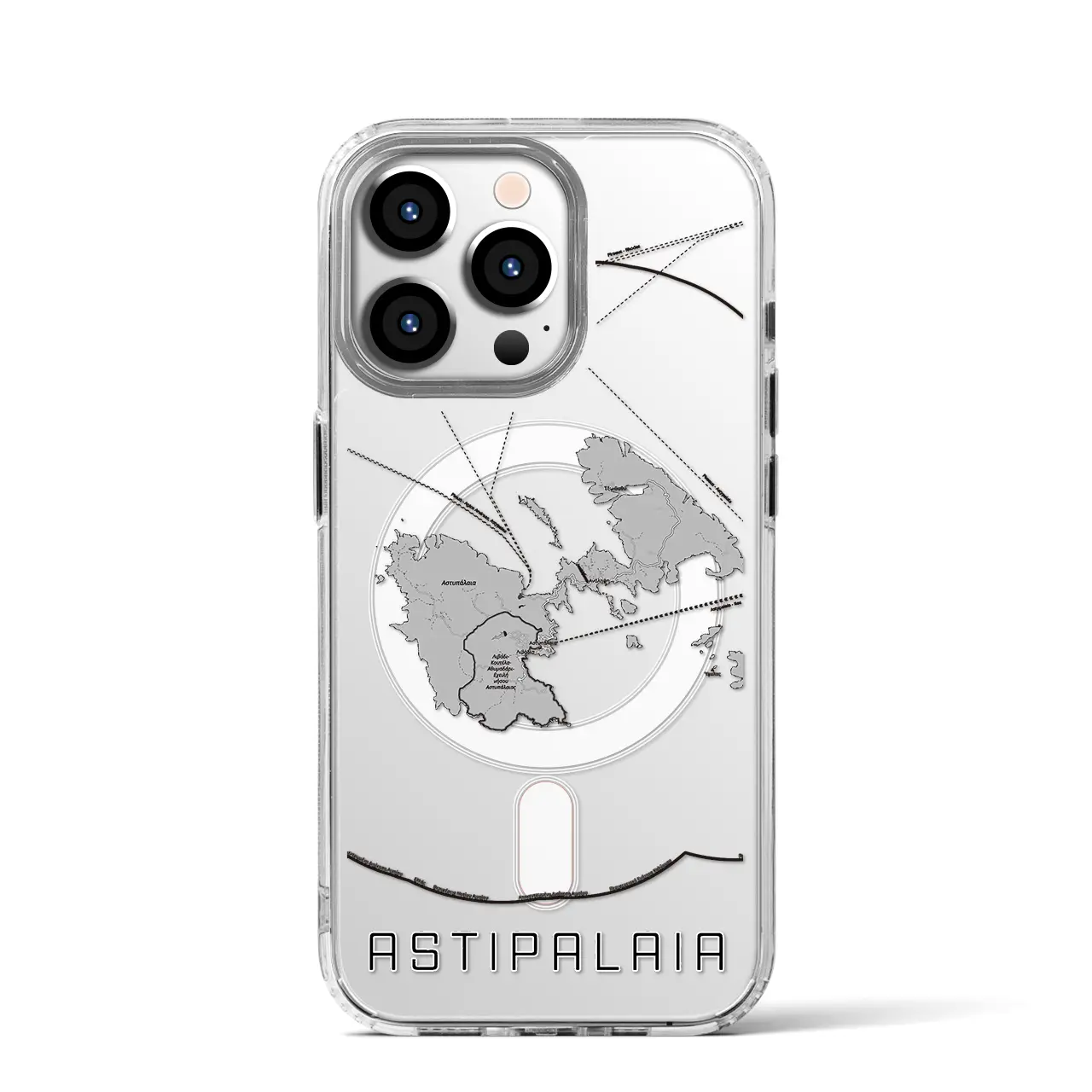 【アスティパレア(ギリシャ)】地図柄iPhoneケース(MagSafeタイプ)