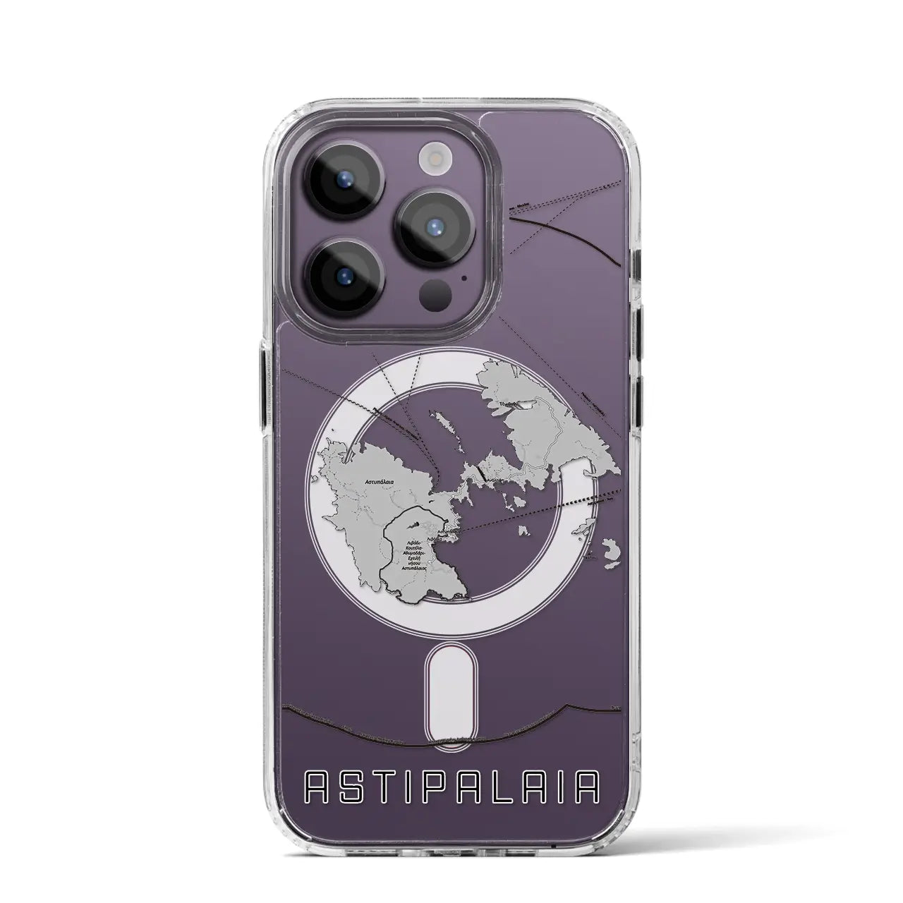 【アスティパレア(ギリシャ)】地図柄iPhoneケース(MagSafeタイプ)