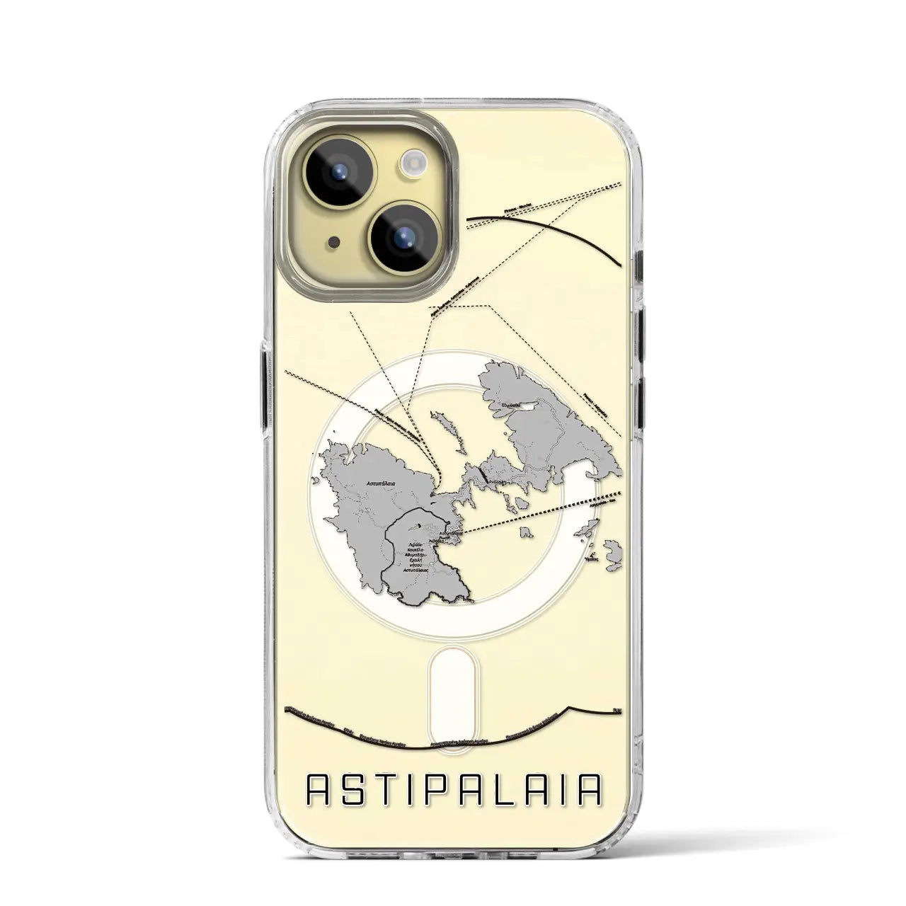 【アスティパレア(ギリシャ)】地図柄iPhoneケース(MagSafeタイプ)