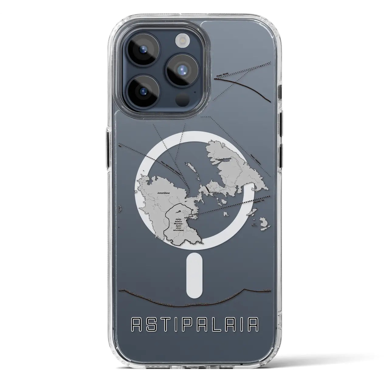 【アスティパレア(ギリシャ)】地図柄iPhoneケース(MagSafeタイプ)