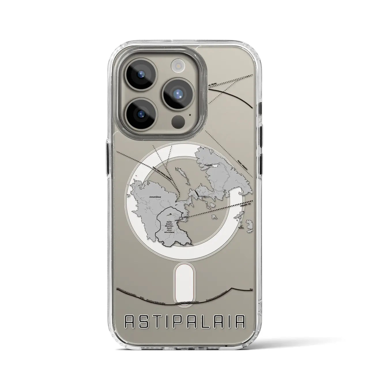 【アスティパレア(ギリシャ)】地図柄iPhoneケース(MagSafeタイプ)