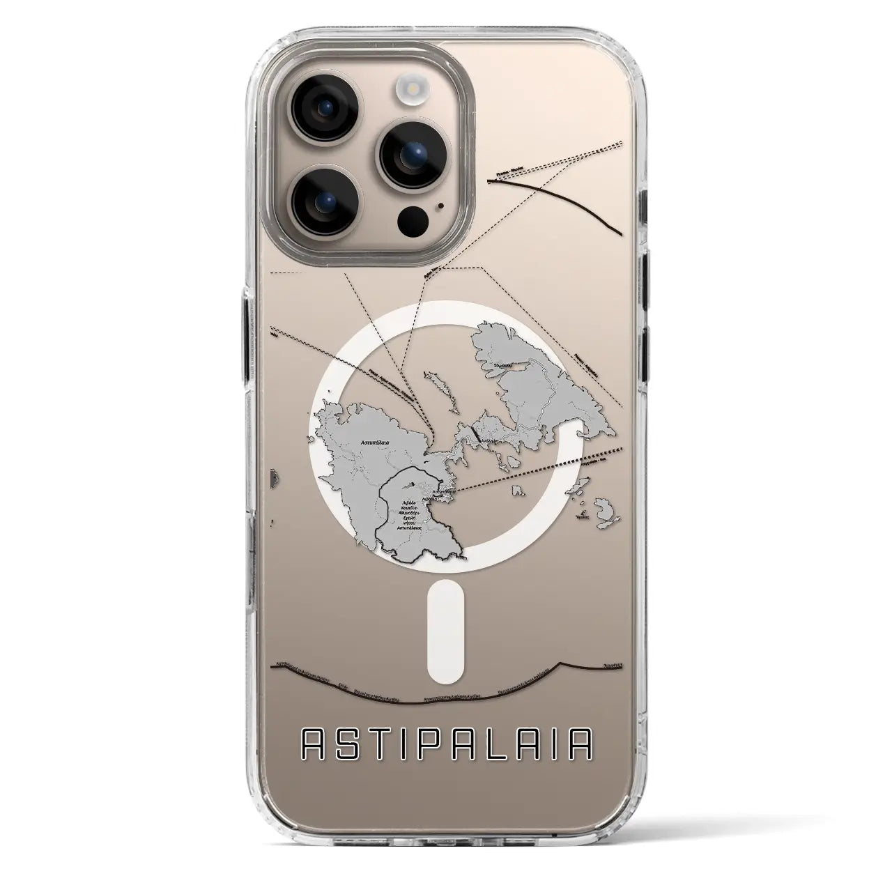 【アスティパレア(ギリシャ)】地図柄iPhoneケース(MagSafeタイプ)