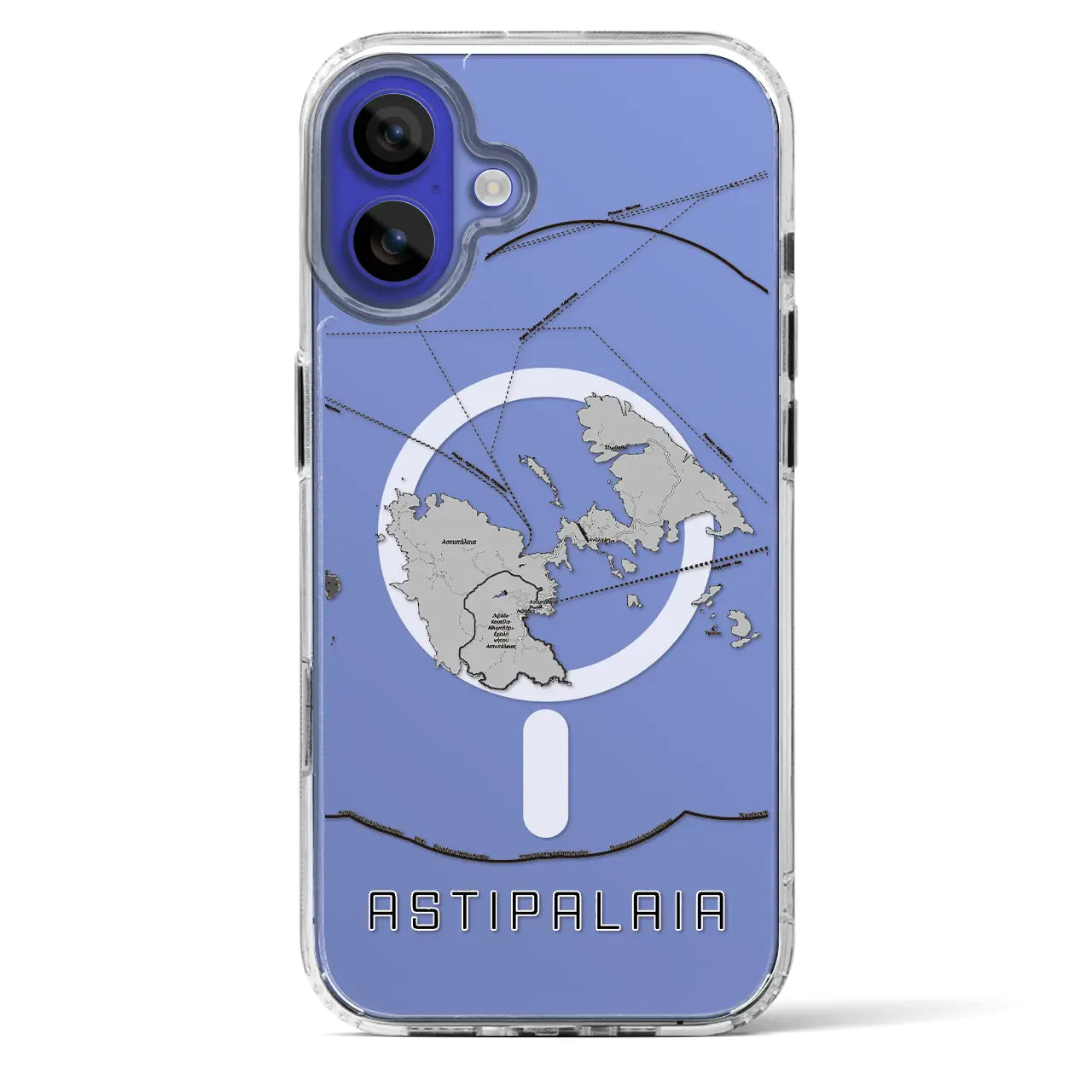 【アスティパレア(ギリシャ)】地図柄iPhoneケース(MagSafeタイプ)