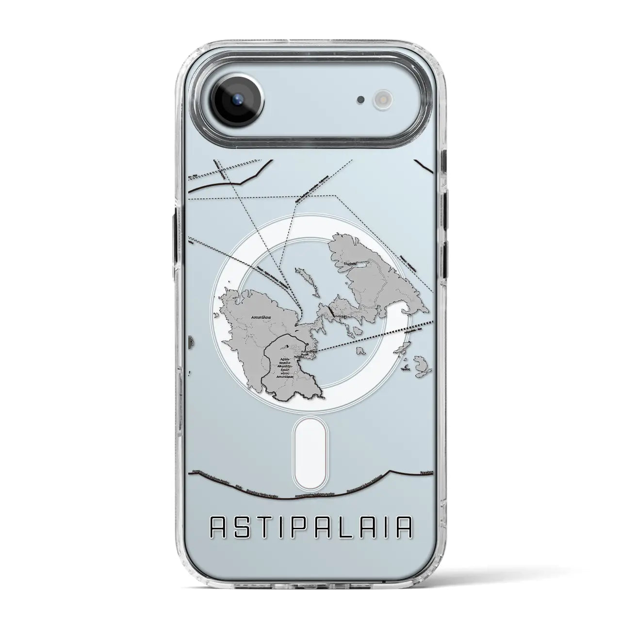 【アスティパレア(ギリシャ)】地図柄iPhoneケース(MagSafeタイプ)