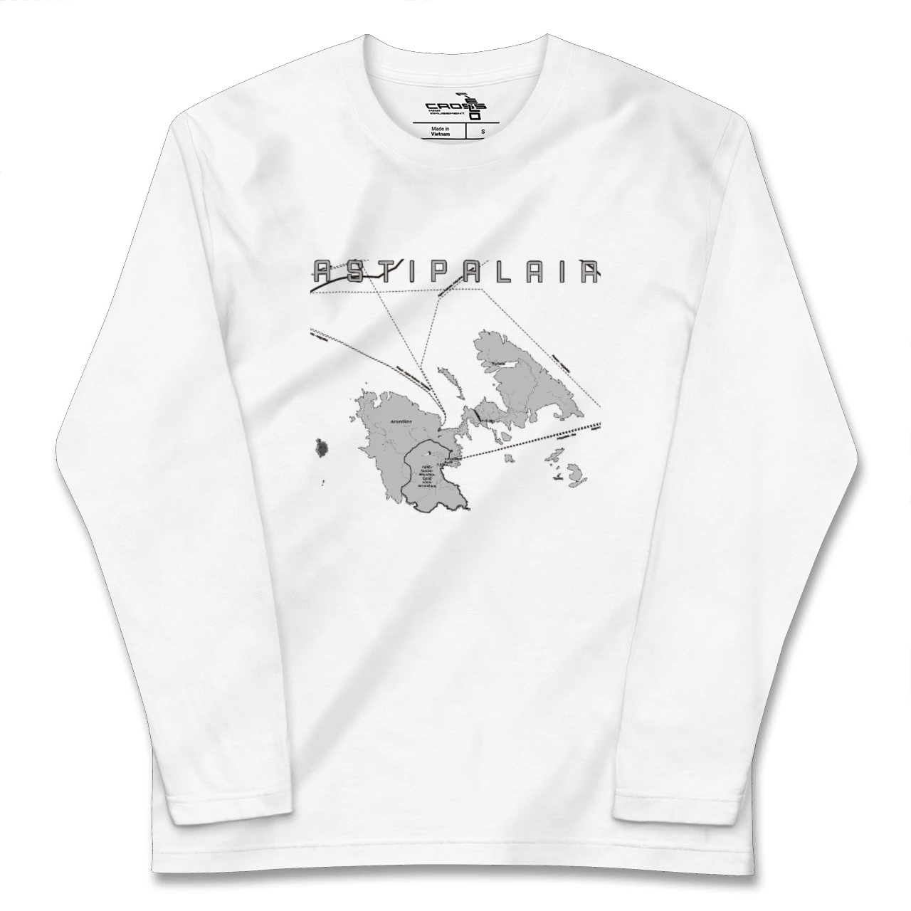 【アスティパレア(ギリシャ)】地図柄ロングスリーブTシャツ