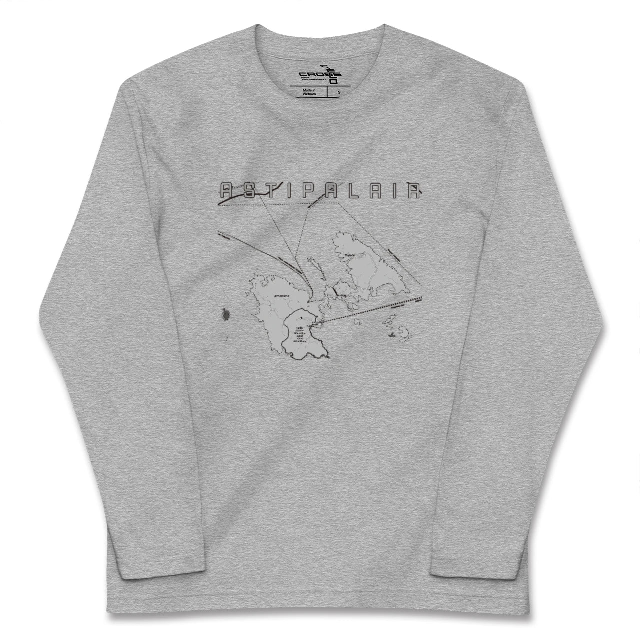 【アスティパレア(ギリシャ)】地図柄ロングスリーブTシャツ