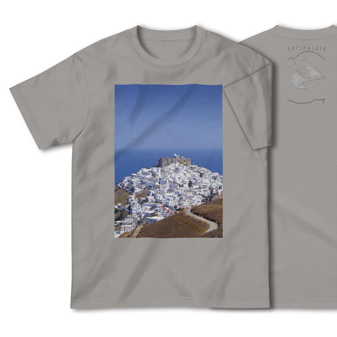【アスティパレア(ギリシャ)】Map World ハイクオリティTシャツ