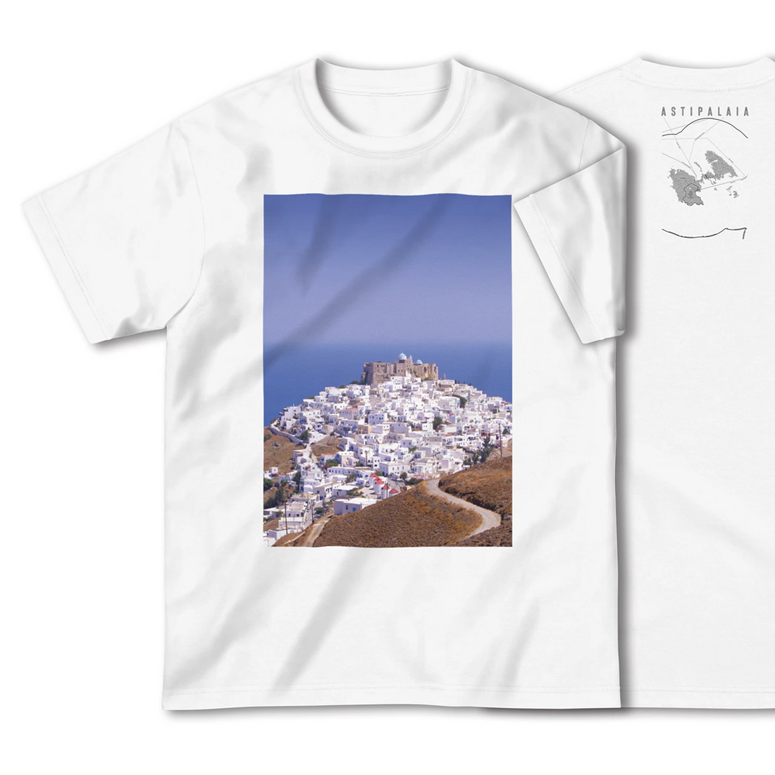 【アスティパレア(ギリシャ)】Map World ハイクオリティTシャツ