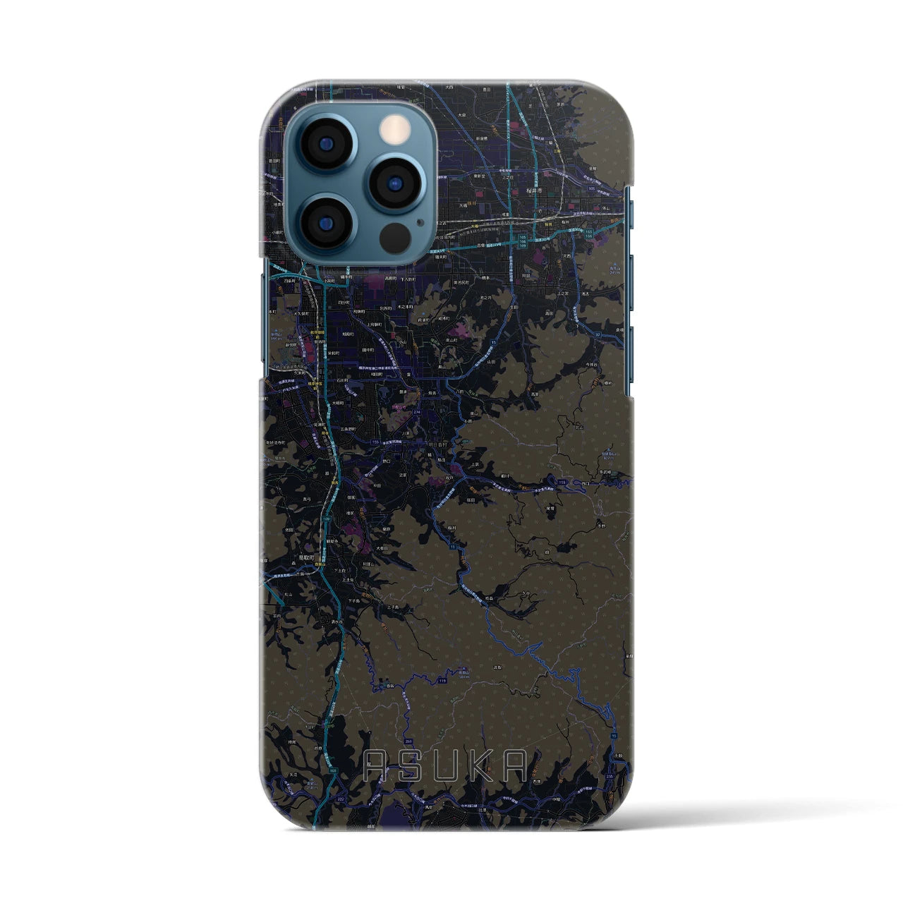 【明日香(奈良県)】地図柄iPhoneケース(バックカバータイプ)