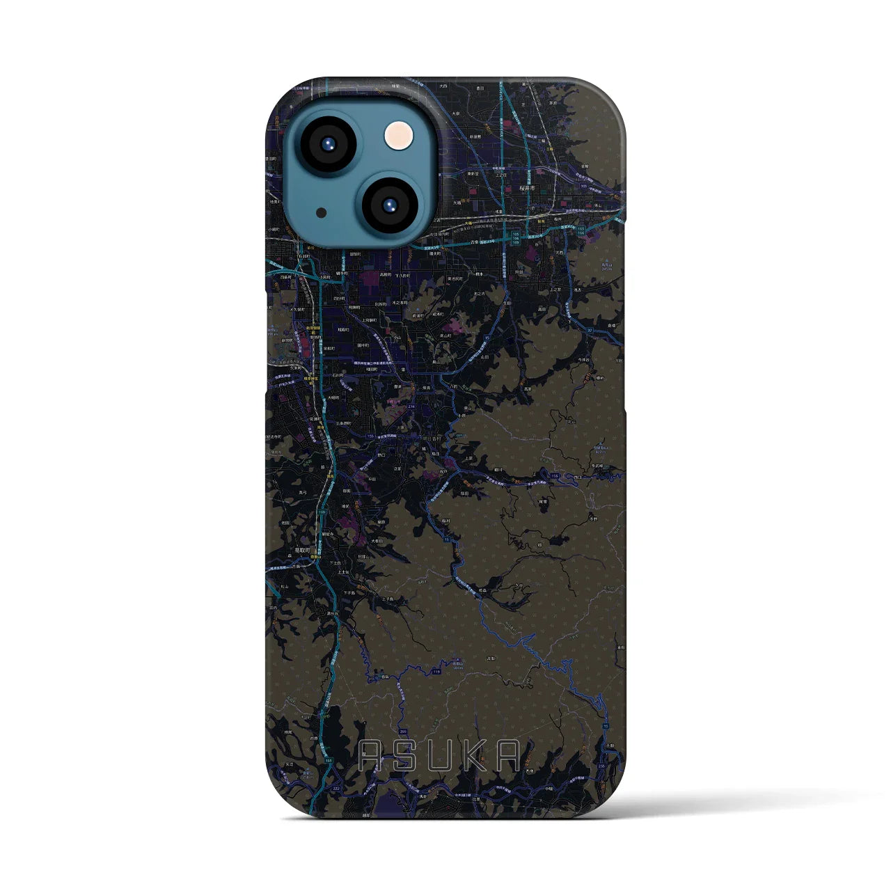 【明日香(奈良県)】地図柄iPhoneケース(バックカバータイプ)