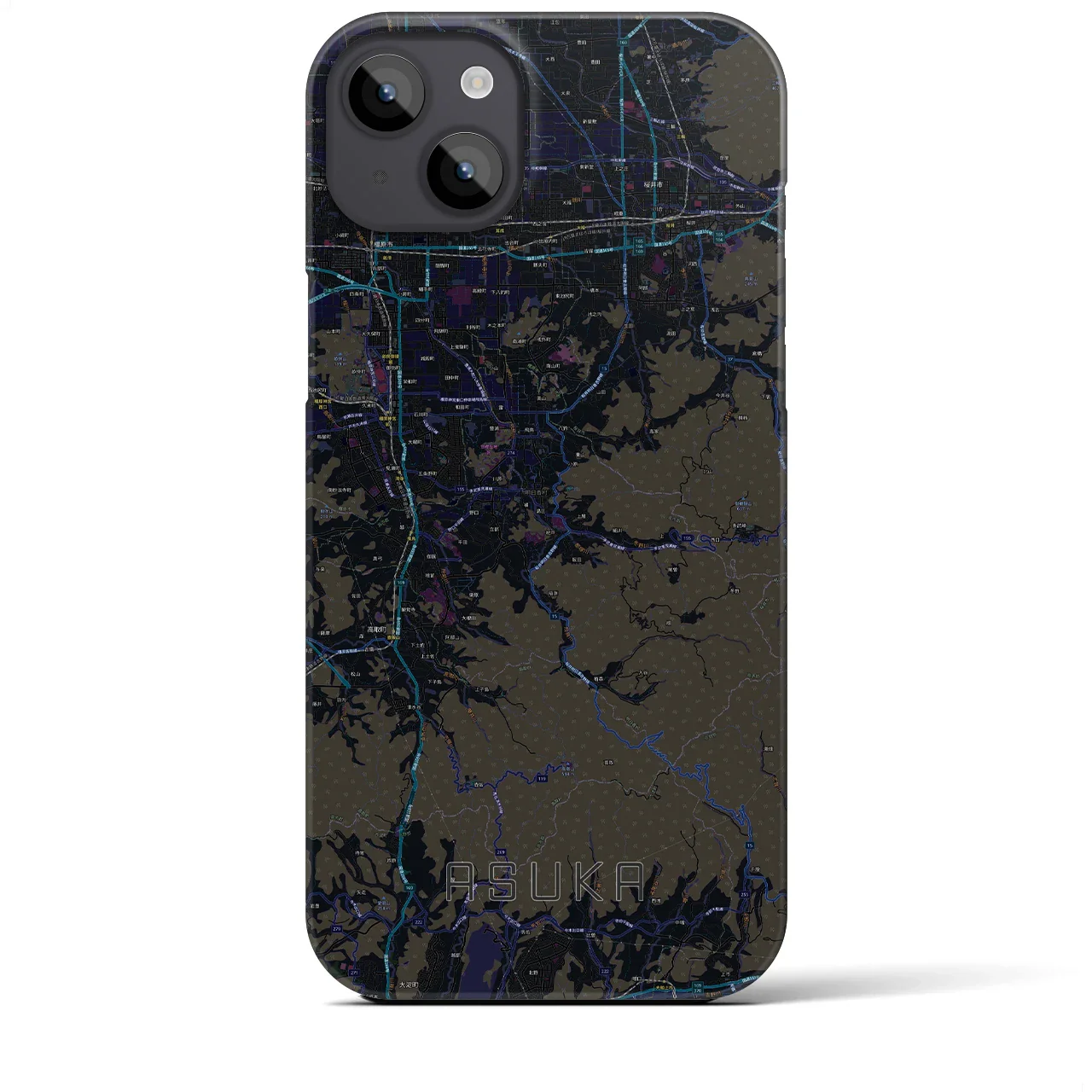 【明日香(奈良県)】地図柄iPhoneケース(バックカバータイプ)