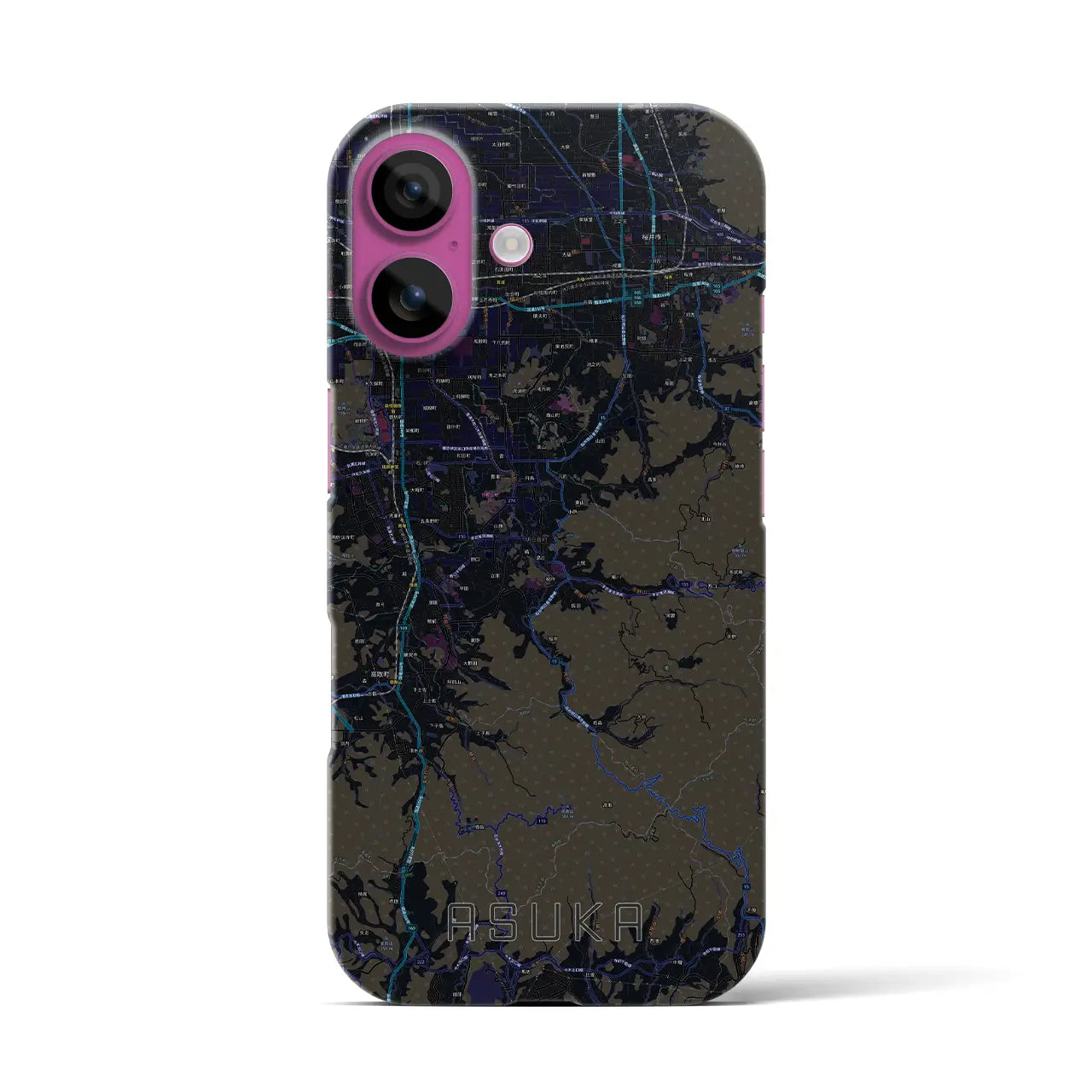 【明日香(奈良県)】地図柄iPhoneケース(バックカバータイプ)