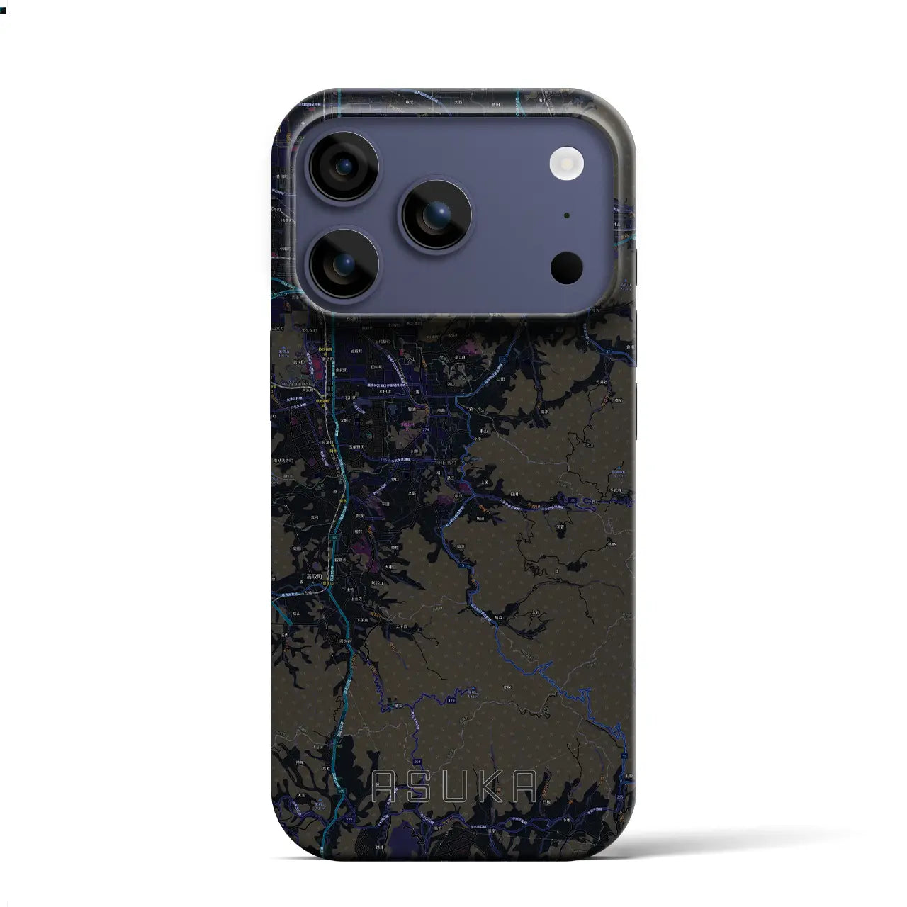 【明日香(奈良県)】地図柄iPhoneケース(バックカバータイプ)