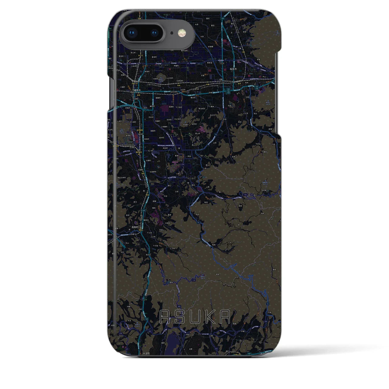 【明日香(奈良県)】地図柄iPhoneケース(バックカバータイプ)