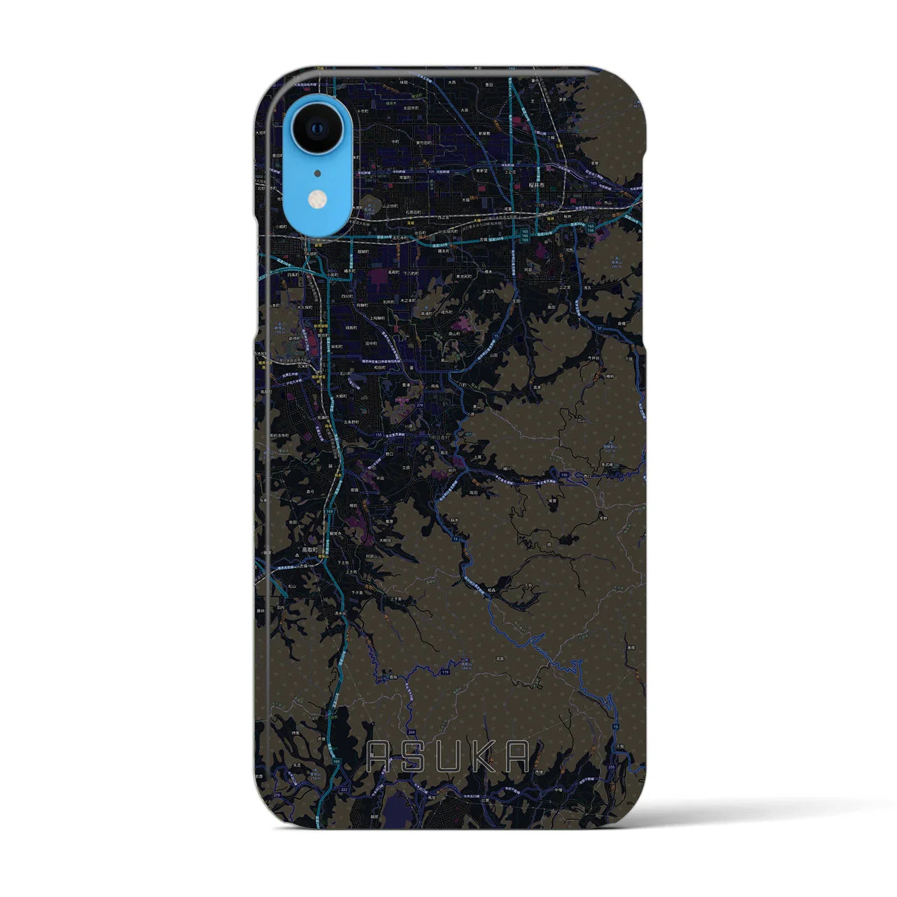 【明日香(奈良県)】地図柄iPhoneケース(バックカバータイプ)