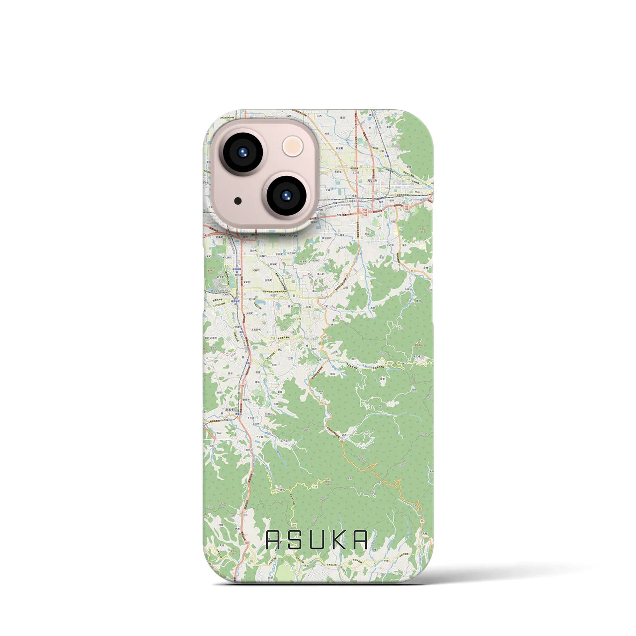 【明日香(奈良県)】地図柄iPhoneケース(バックカバータイプ)