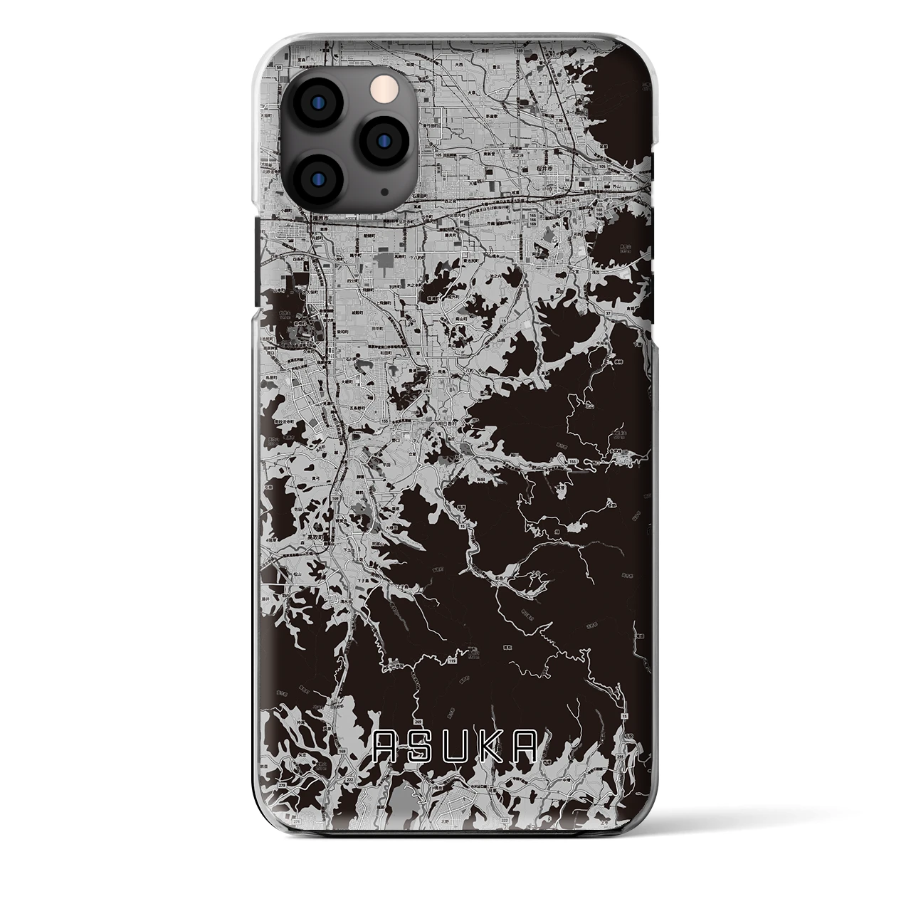 【明日香(奈良県)】地図柄iPhoneケース(クリアタイプ)