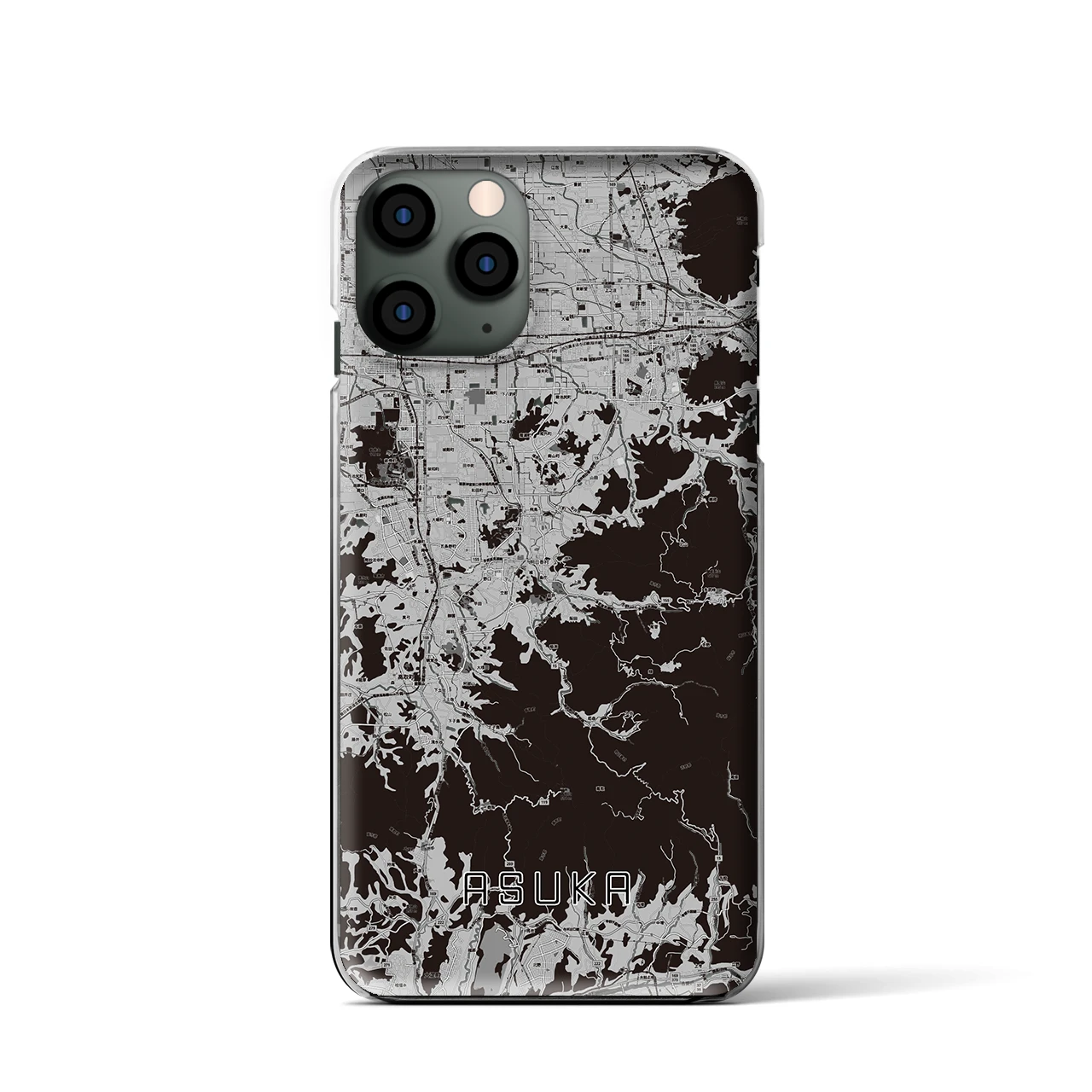 【明日香(奈良県)】地図柄iPhoneケース(クリアタイプ)