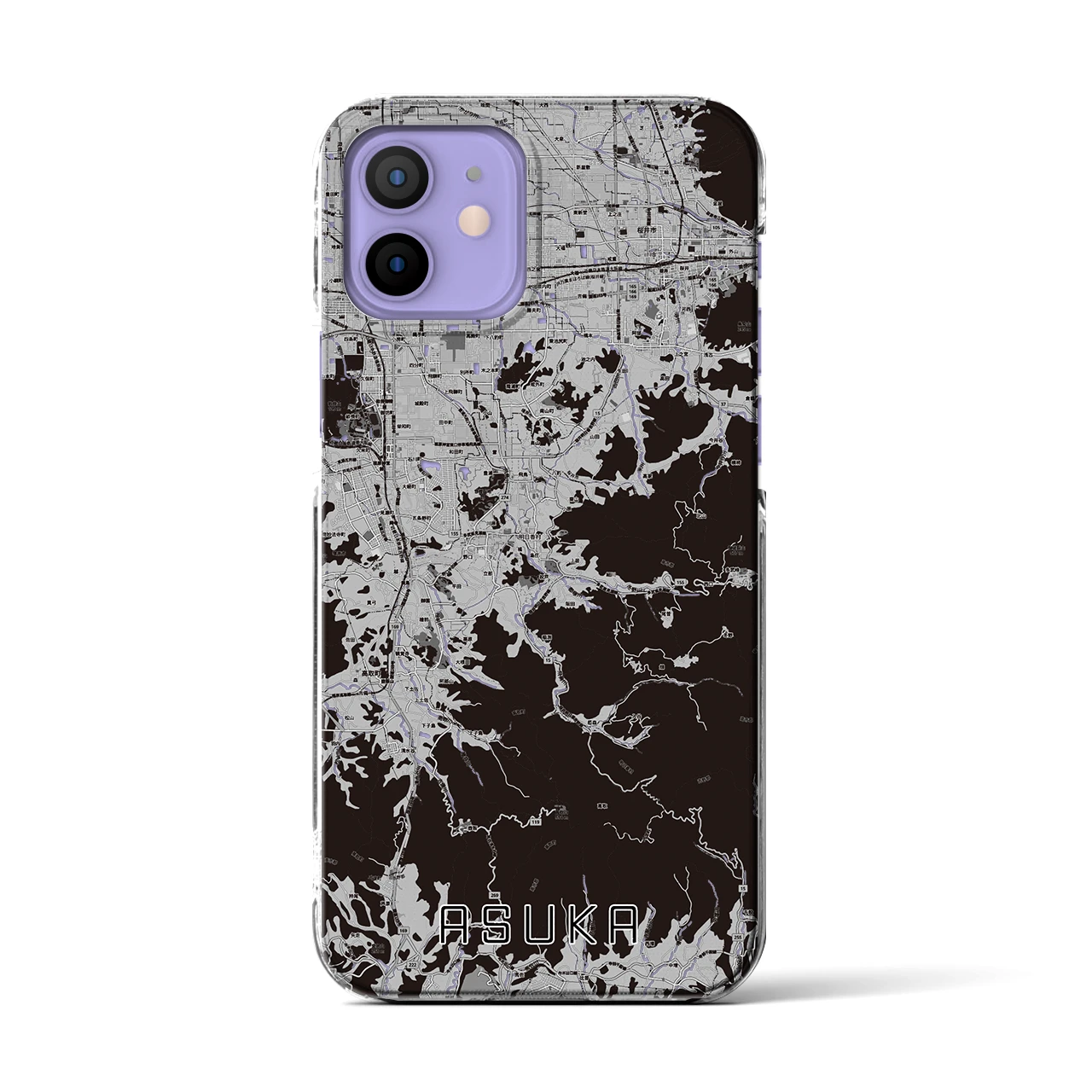 【明日香(奈良県)】地図柄iPhoneケース(クリアタイプ)