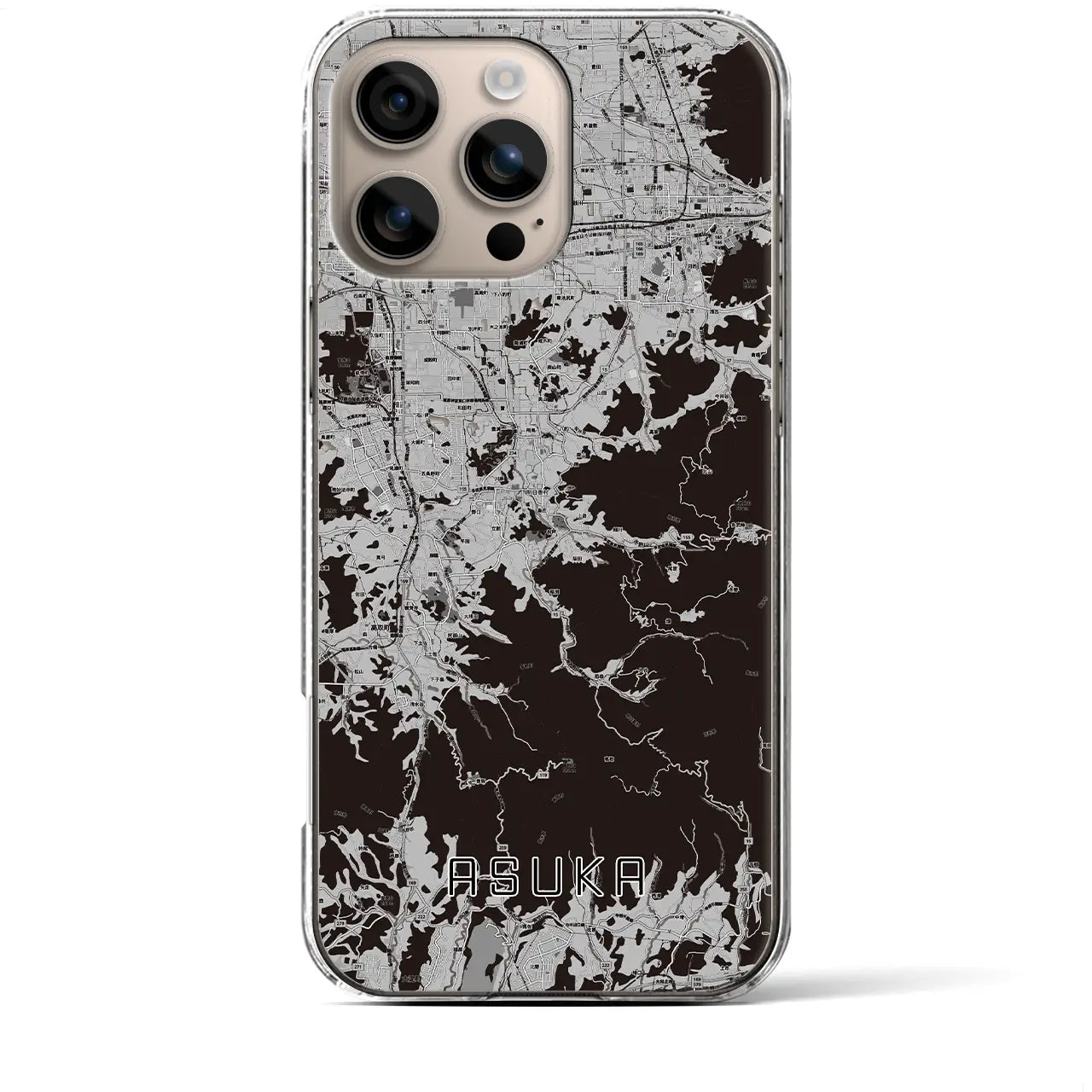 【明日香(奈良県)】地図柄iPhoneケース(クリアタイプ)