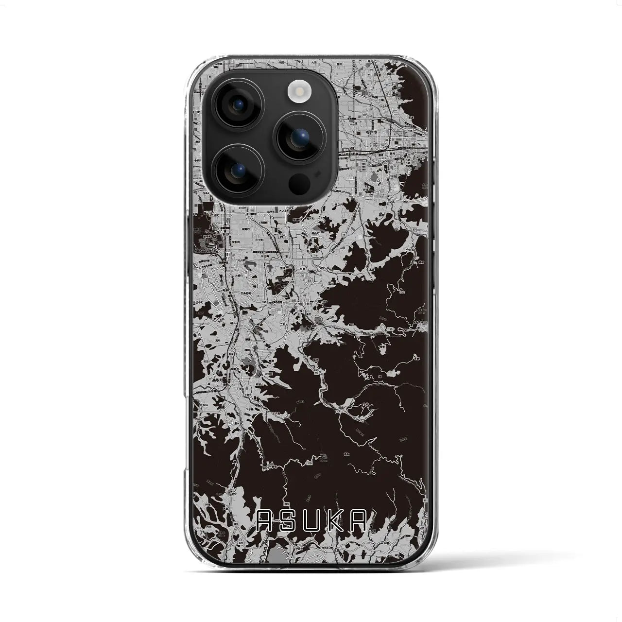 【明日香(奈良県)】地図柄iPhoneケース(クリアタイプ)