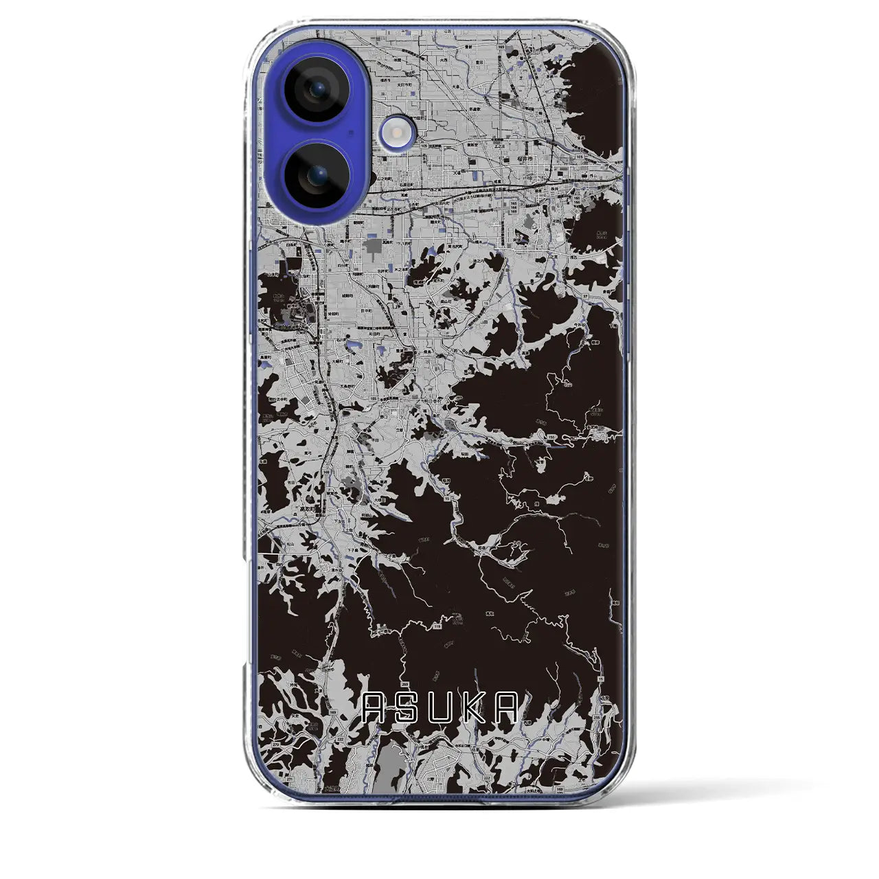 【明日香(奈良県)】地図柄iPhoneケース(クリアタイプ)