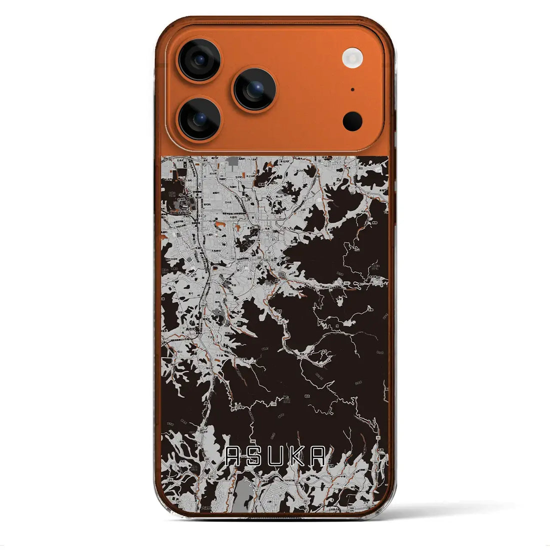 【明日香(奈良県)】地図柄iPhoneケース(クリアタイプ)