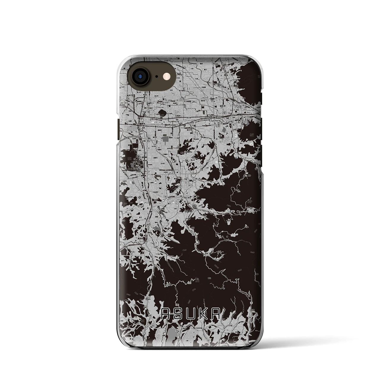 【明日香(奈良県)】地図柄iPhoneケース(クリアタイプ)