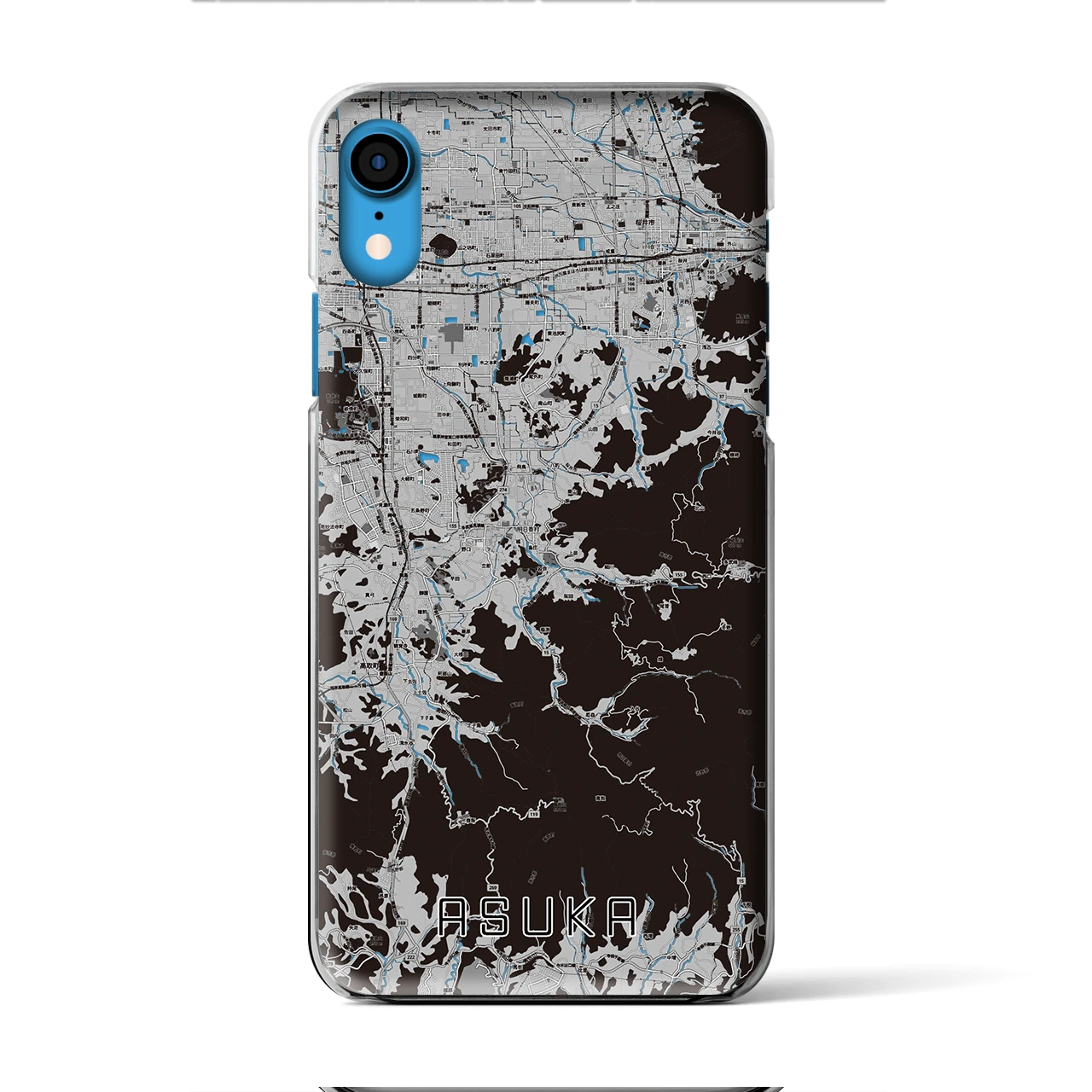 【明日香(奈良県)】地図柄iPhoneケース(クリアタイプ)